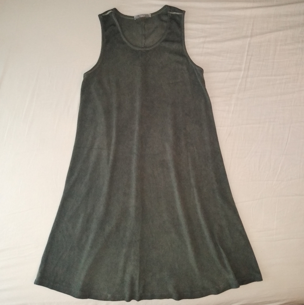 Tart Sleeveless Modal Blend Olive Green Dress